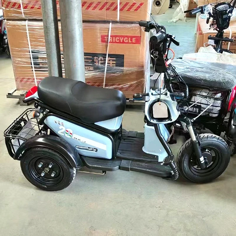 Three-Wheel Electric Passenger Trike for Adults 48V Solar Motorcycle Fat Tire Open Body Cargo Use 3-Wheel Electric Motorcycle