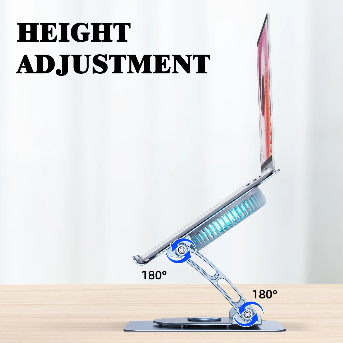 Yicosun Laptop Stand Ergonomic Computer Stand rotating portable aluminum adjustable tablet pc notebook