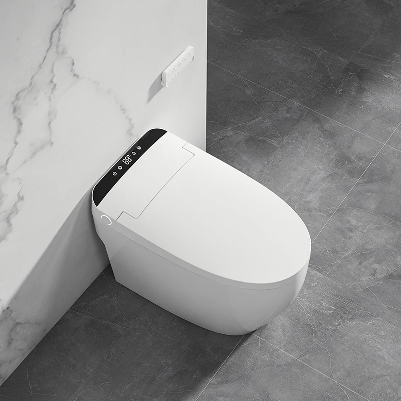 Sanitary Ware Fashion Design Display Screen Multiple Intelligent Cleanse Modes Instant Heating Seat Smart Toilet
