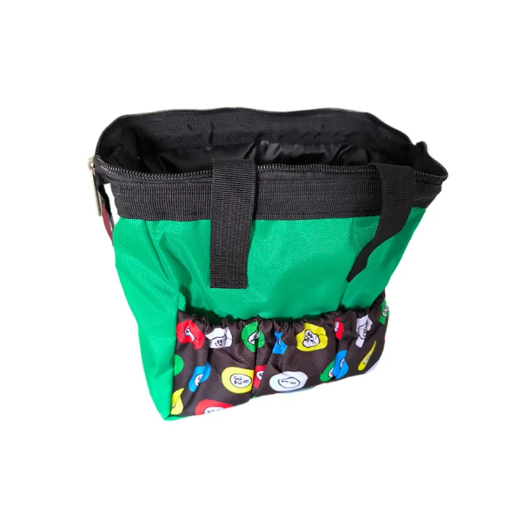 Factory wholesale stock 6 pockets bingo dauber bag bingo tote bag full open for daubers bingo bag