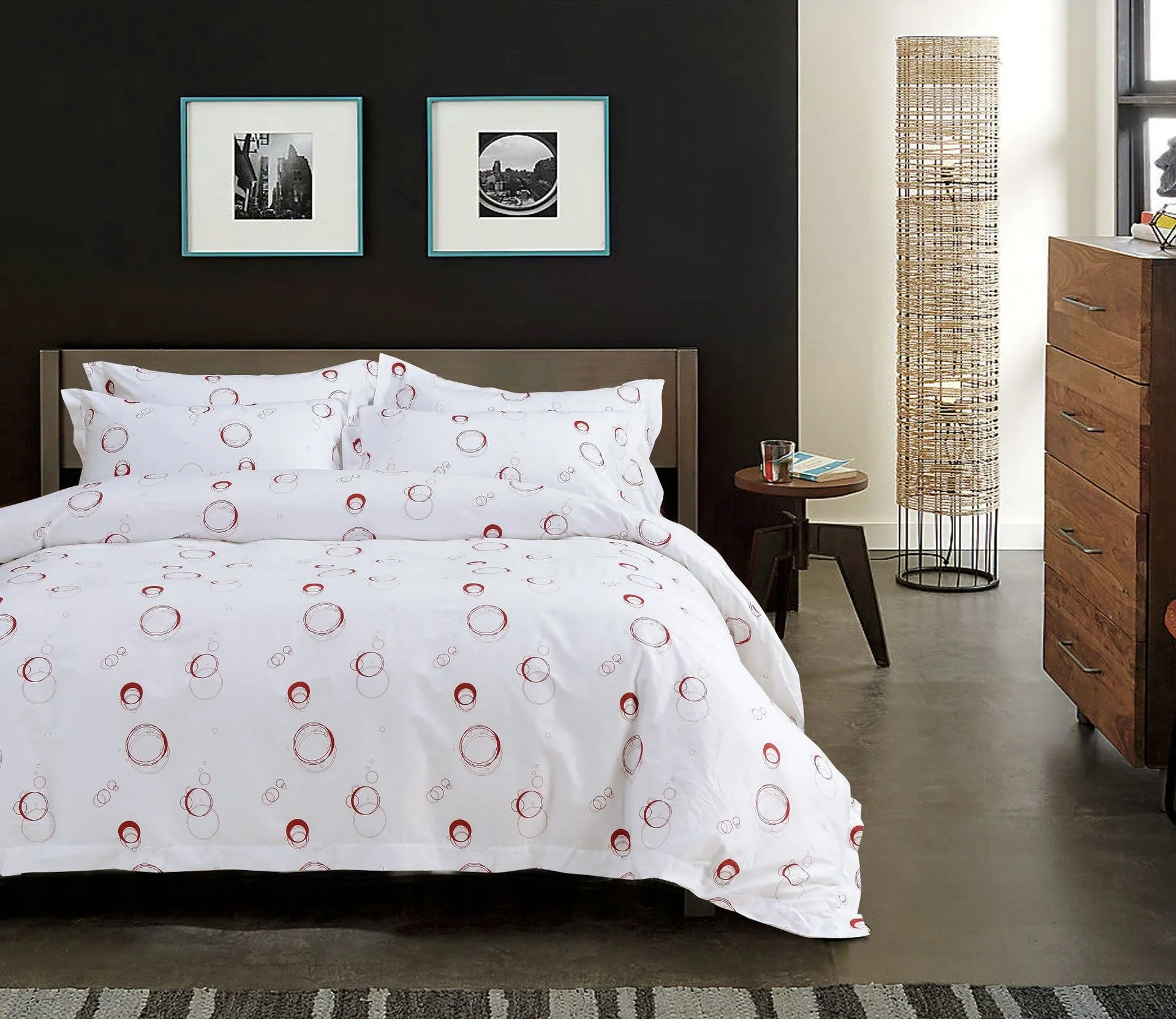 luxury style print pattern design duvet bedding comforter bed sheets set home bedding set solid bed