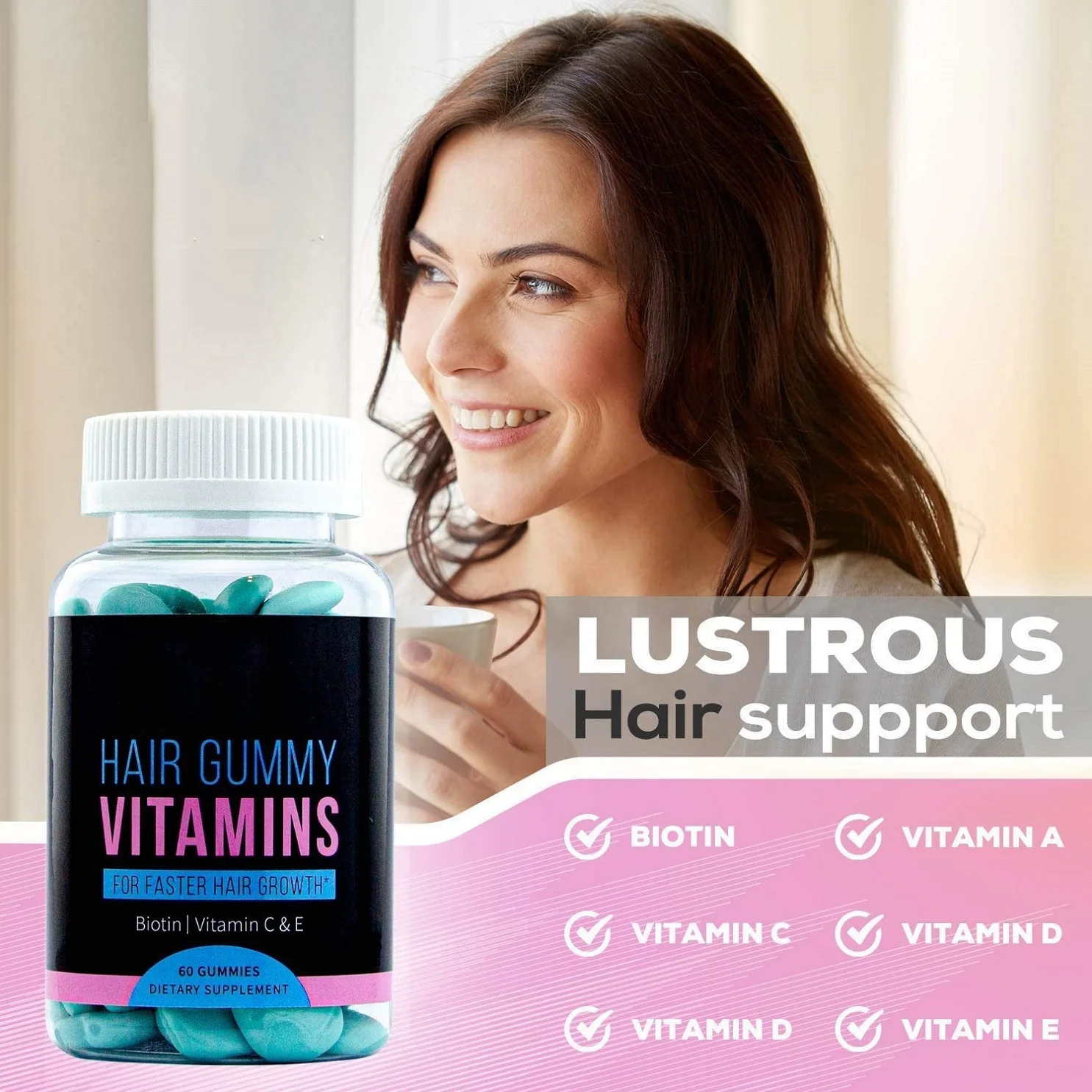 2022 New Organic Glacier Presents Private Label Nails and Skin Burst Gummies Gummy Hair Wax