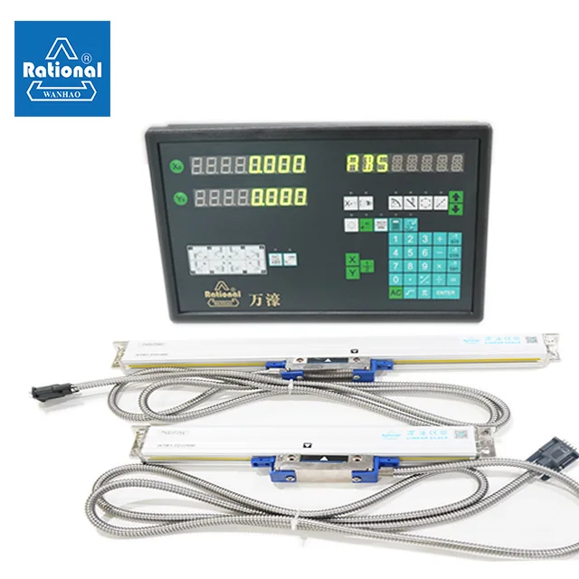 2 Axis Metal Case Digital Readout And TTL Linear Scale Rational Grating Ruler Digital Console DRO Kits For Mill Lathe Industrial