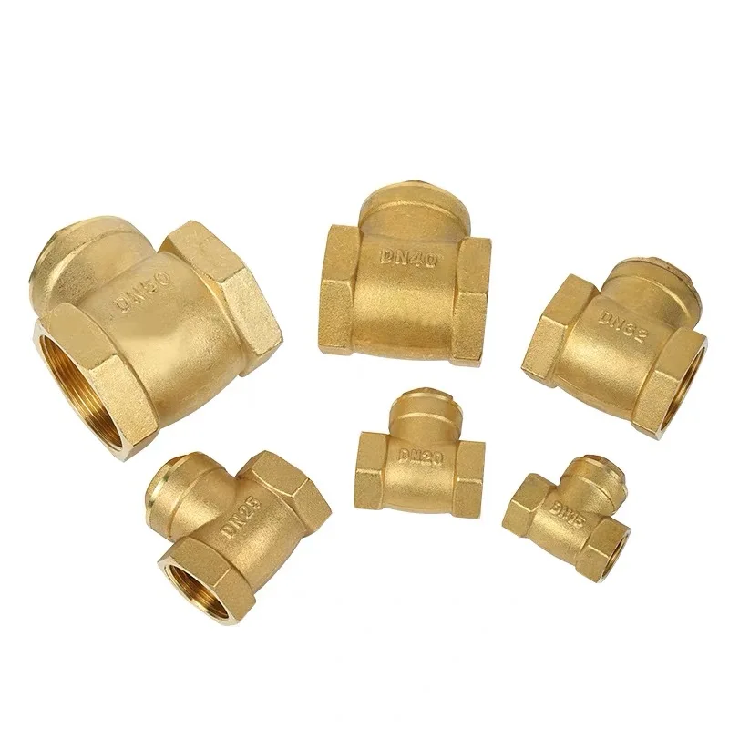 Durable Forged Brass Non Return Swing Valve Horizontal Check Valve for Water Supply System