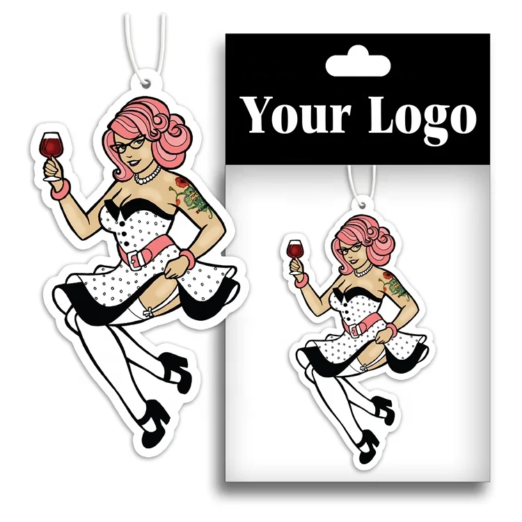 Factory cheap paper cards air freshener custom.