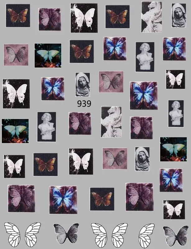 3D наклейка для ногтей в виде бабочки