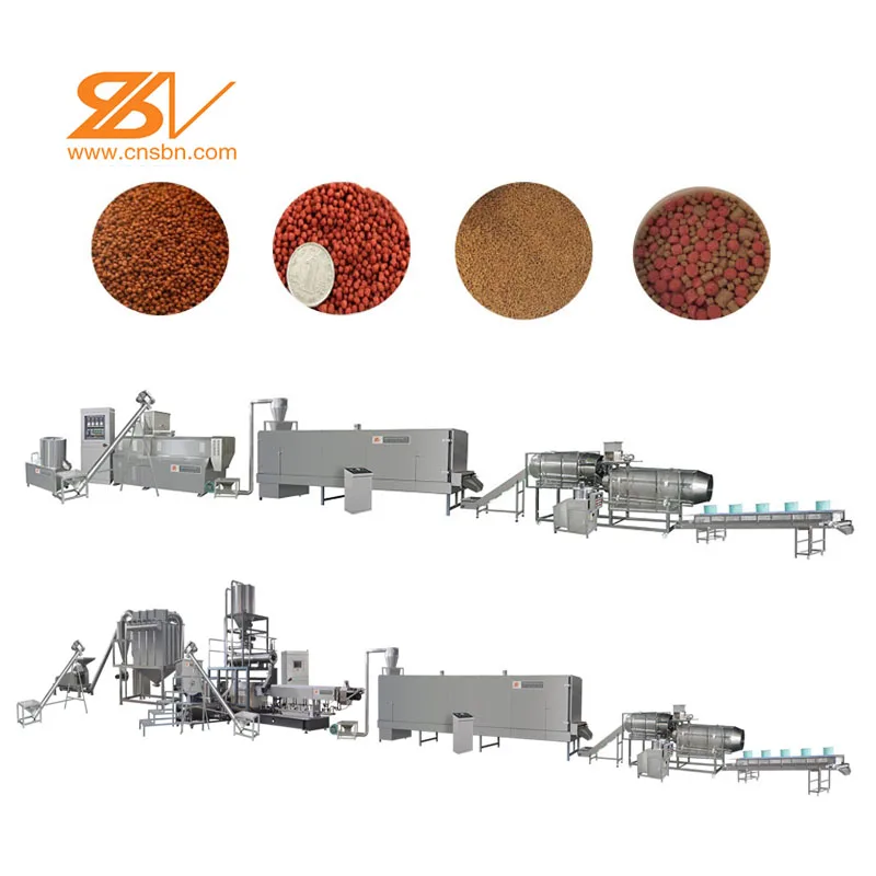 Large capacity Twin Screw Extruder Pet dog Cat Food Fish Feed Making Machine Production Line Fish feed extruder for sale