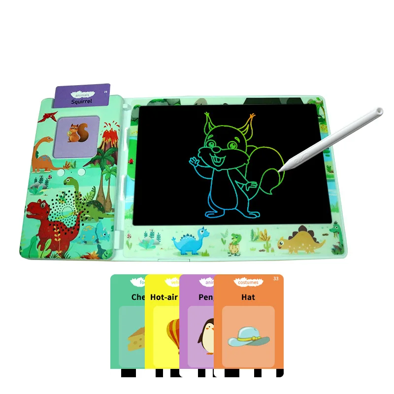 Learning Education Toys Lcd Drawing Tablet with Flash Card Reader for Toddler Kids Learning Factory directly sales and delivery