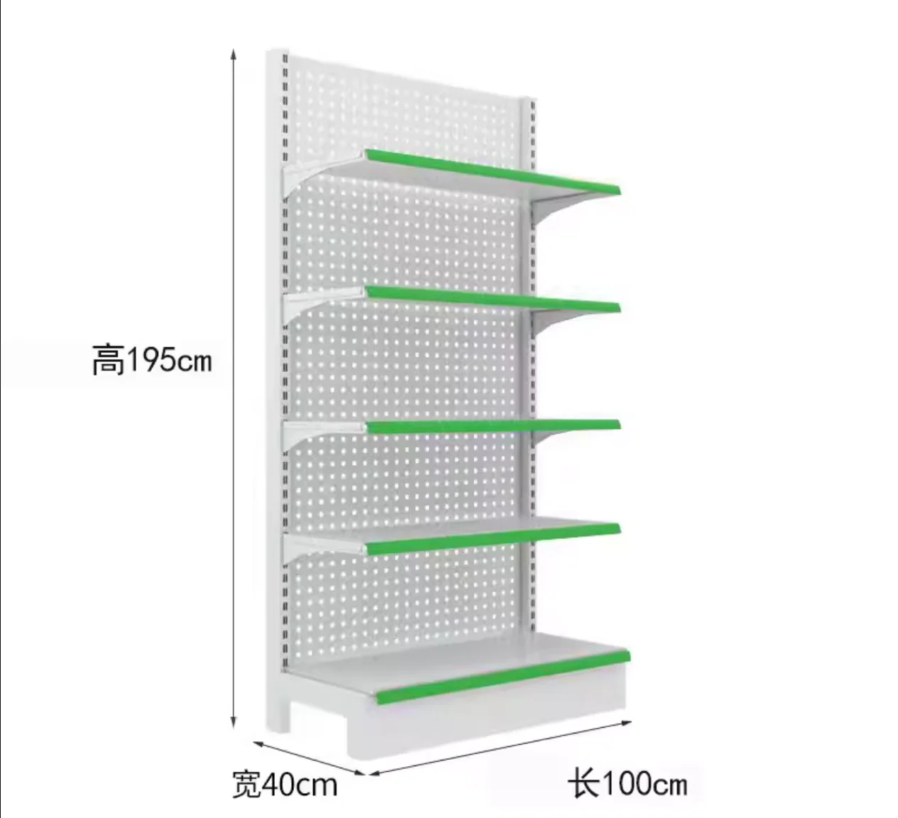 Single Side Supermarket Shelving metal racks gondolas for display Supermarket Gondola Shelves Shelf