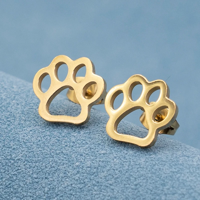 Fashion 18K Gold Plated Stainless Steel Earrings Bear Earings For Women 2022 Tiny  Earring Set Jewelry Stud Minimalist