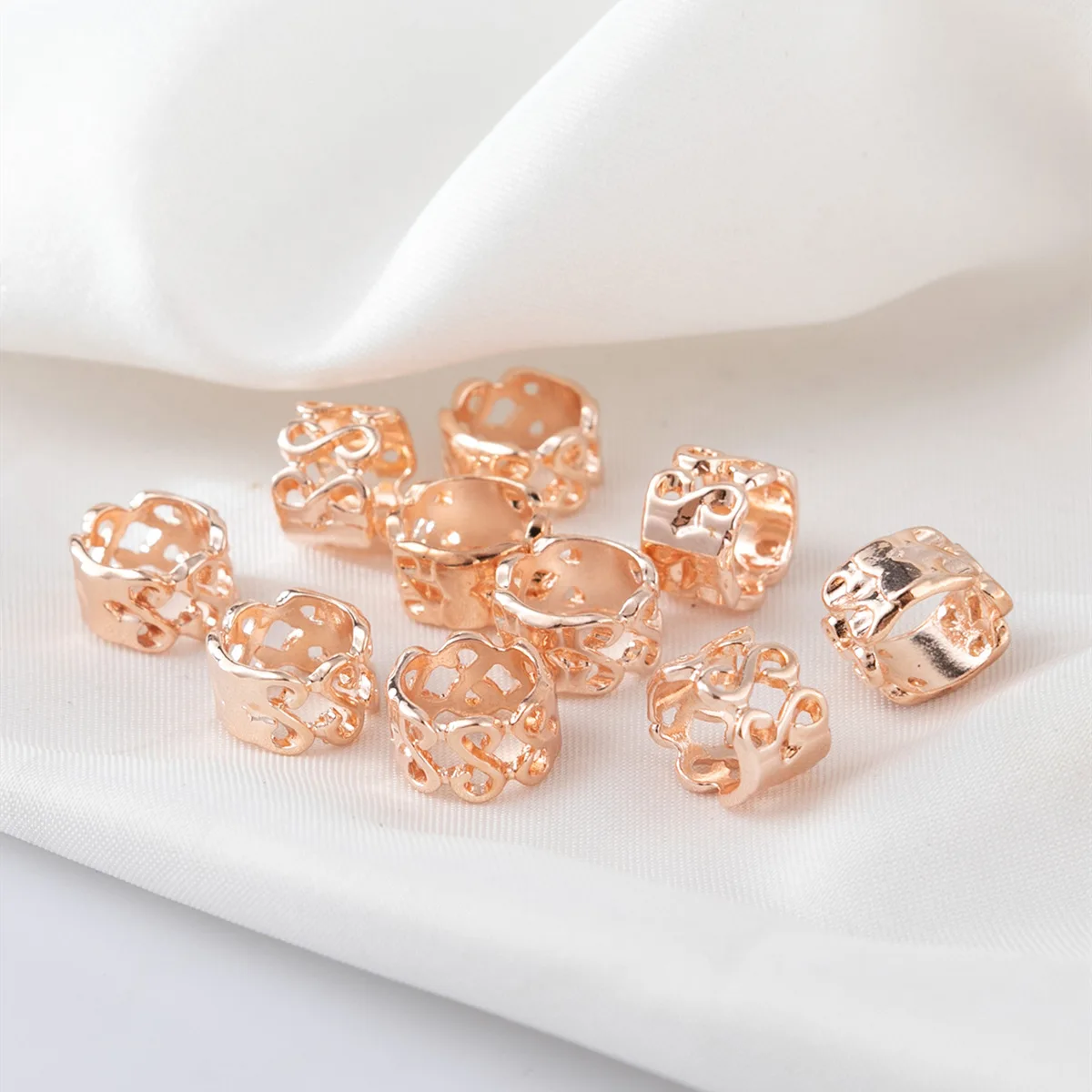 Gold Plated Retro Hair Beads For Braids Accessories