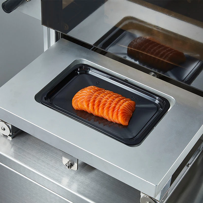 Automatical  thermoforming vacuum machine Food Tray Sealer Machine Tray Sealing