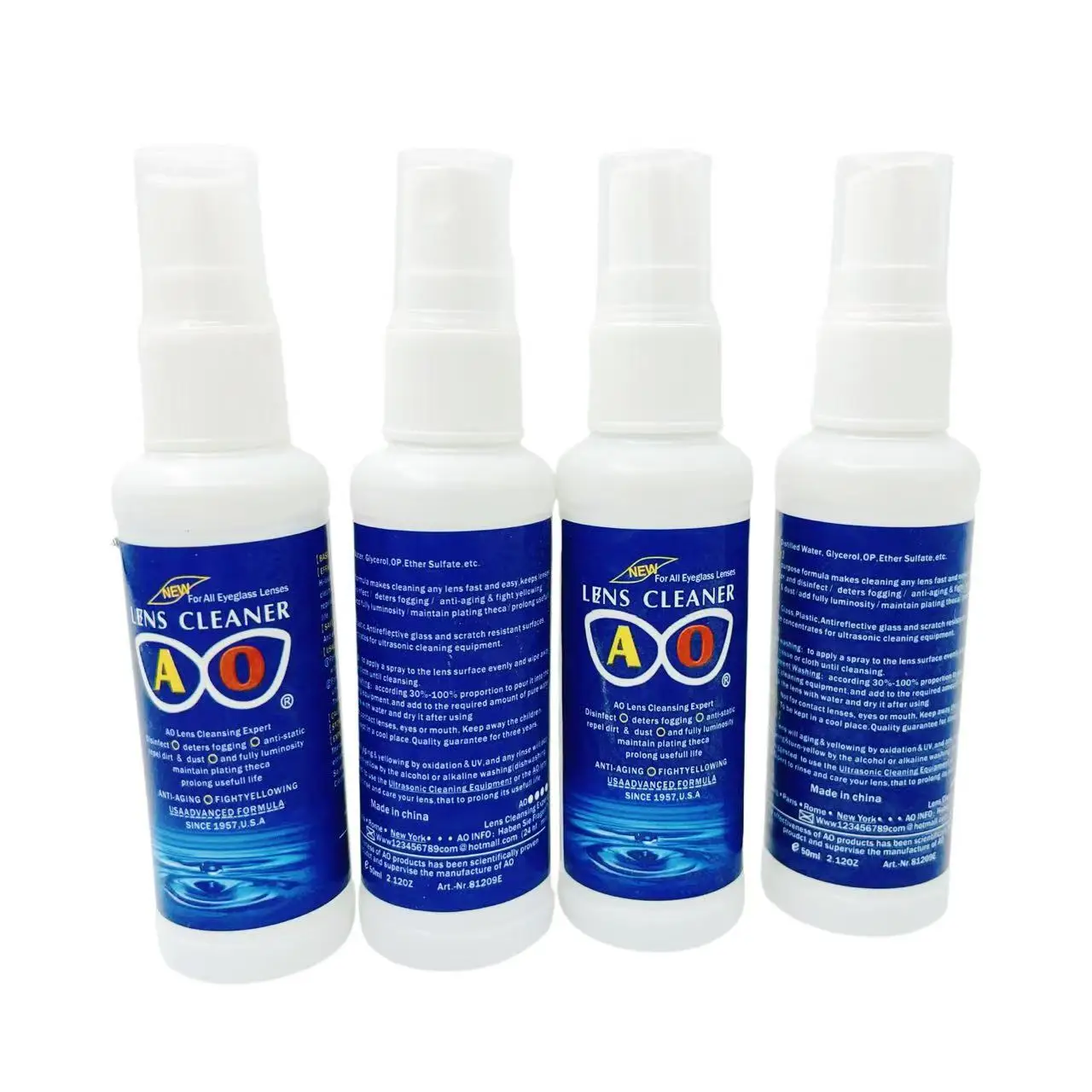 Custom logo 60ml Contact Lens Cleaning Solution Contact Lens Cleaning Spray Lens screen cleaner