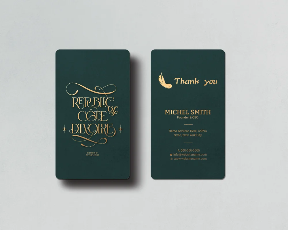 Custom logo free design template double sided business card corporate greeting card postcard