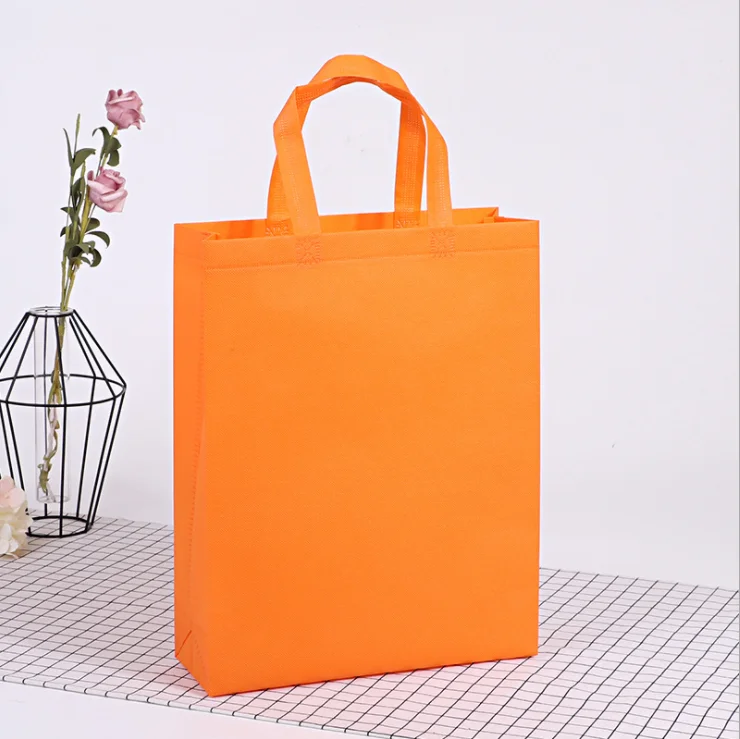 Custom logo color size pp non woven printing pink luxury boutique reusable gift tote nonwoven shopping bag