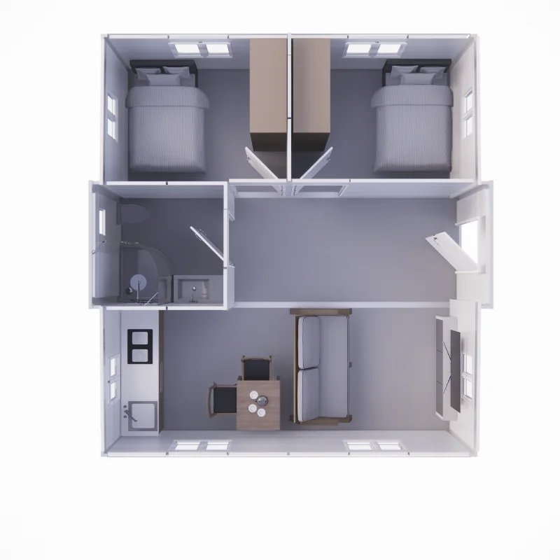 Best Price Case Living Modular Mobile Home Shipping Folding Expandable Container House