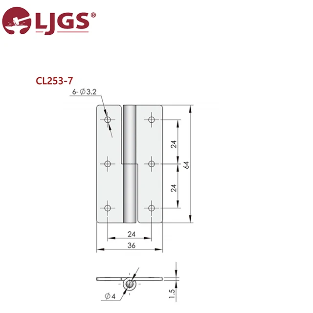 Steel Right Side Lift Off Hinges With Holes Removable Lift Off Door Hinges