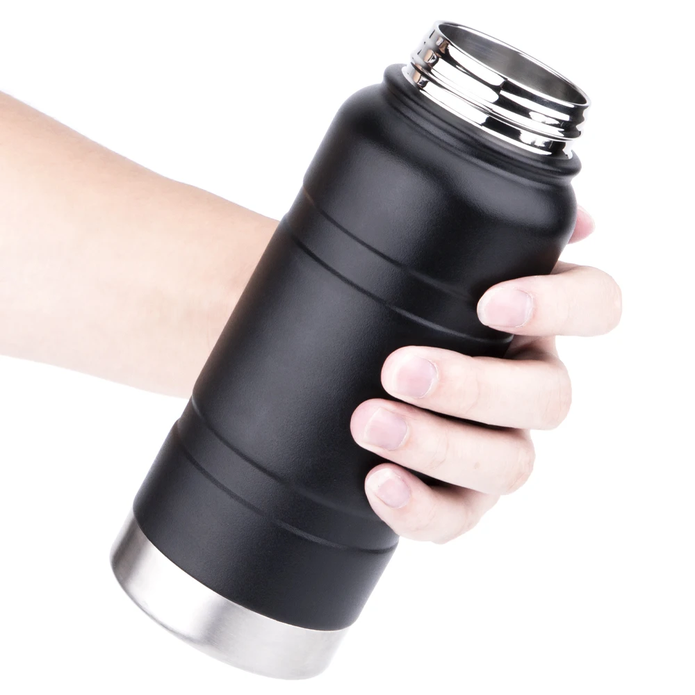 Wide Mouth Coldest Vacuum Insulated Thermal Stainless Steel Sports Bottle Bottle With Steel Steel Handle Lid