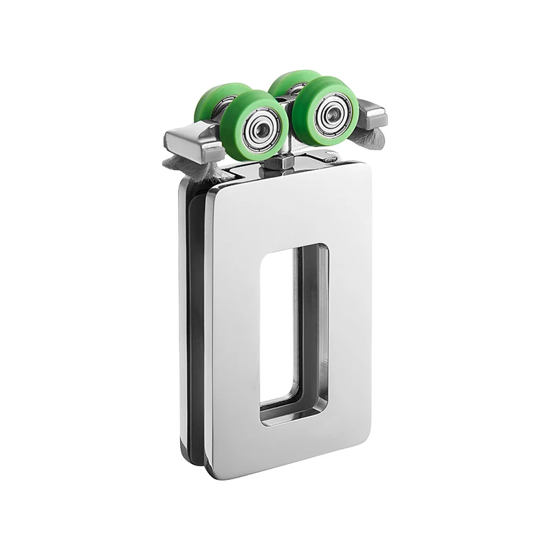 Glass shower door pulley wheel Shower enclosure plastic chrome double wheel heavy duty shower cabinet sliding door roller