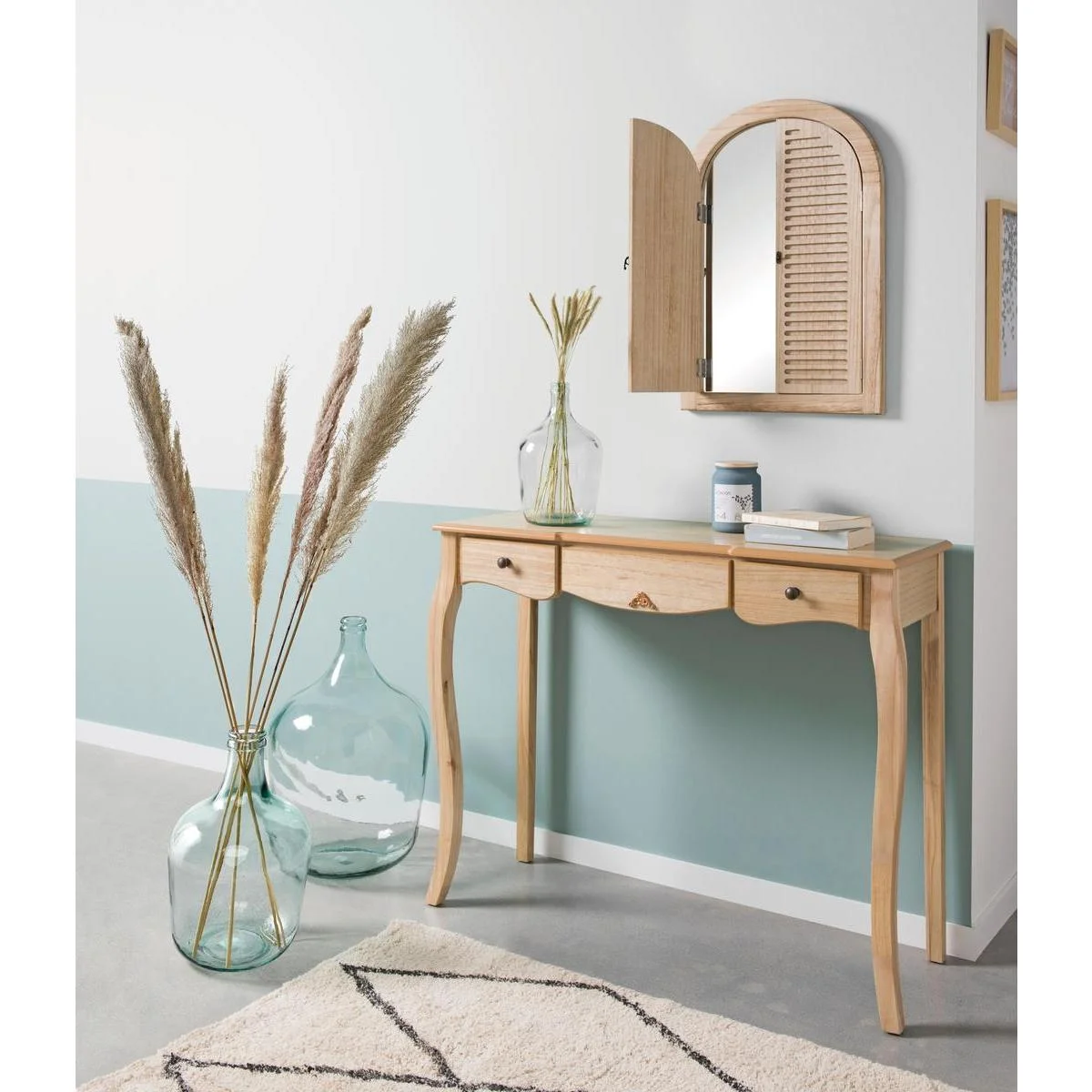 For Living Room Furniture Hallway Wooden Color Entrance Console Table Modern