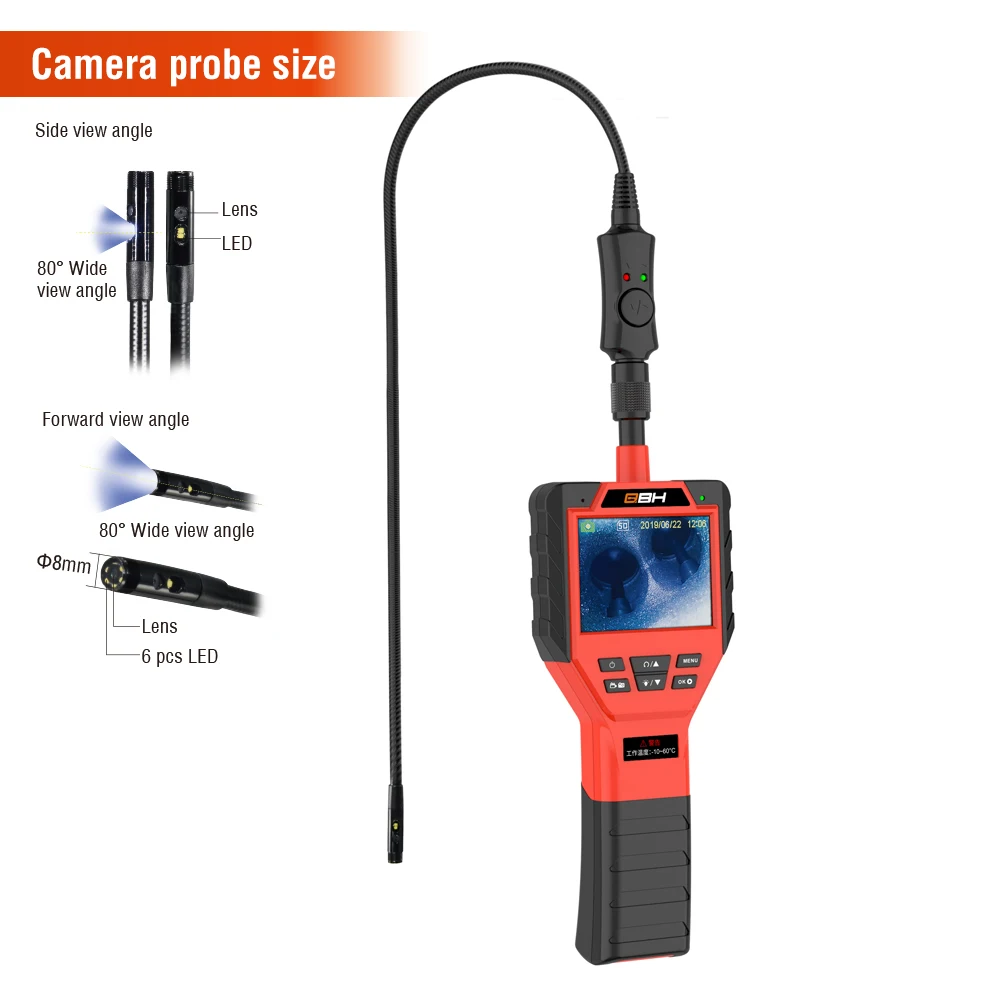 Factory Endoscope Camera Wholesaler 8.5mm Dual lens Boresocpe inspection Camera For Pipeline Automotive Scanner Diagnostic Tool