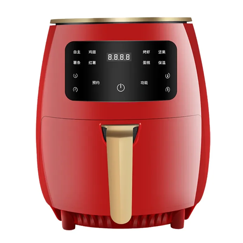 Silver Crest 6 L Household Digital Display  Electric Deep Smart  FryersTouch Screen Deep Air Fryer With Non-stick Coating Contai