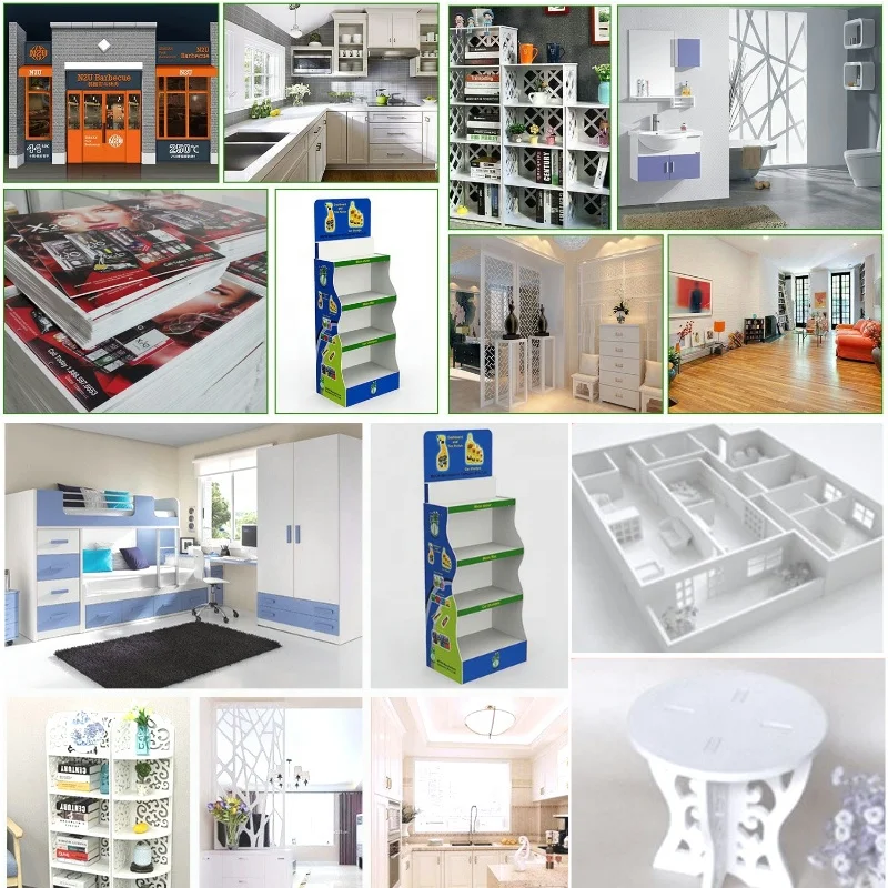 White PVC Foam Board Manufacturers PVC Celuka Foam Board Custom Size UV Printing Advertising Poster Material