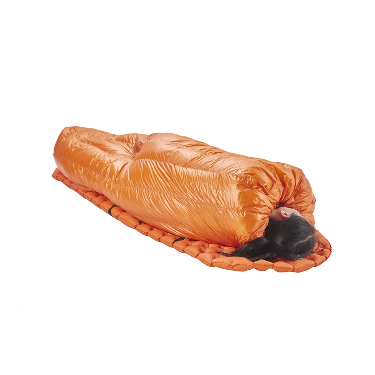 custom Outdoor travel camping compress wearable ultralight waterproof feather blanket duck down goose down sleeping bag
