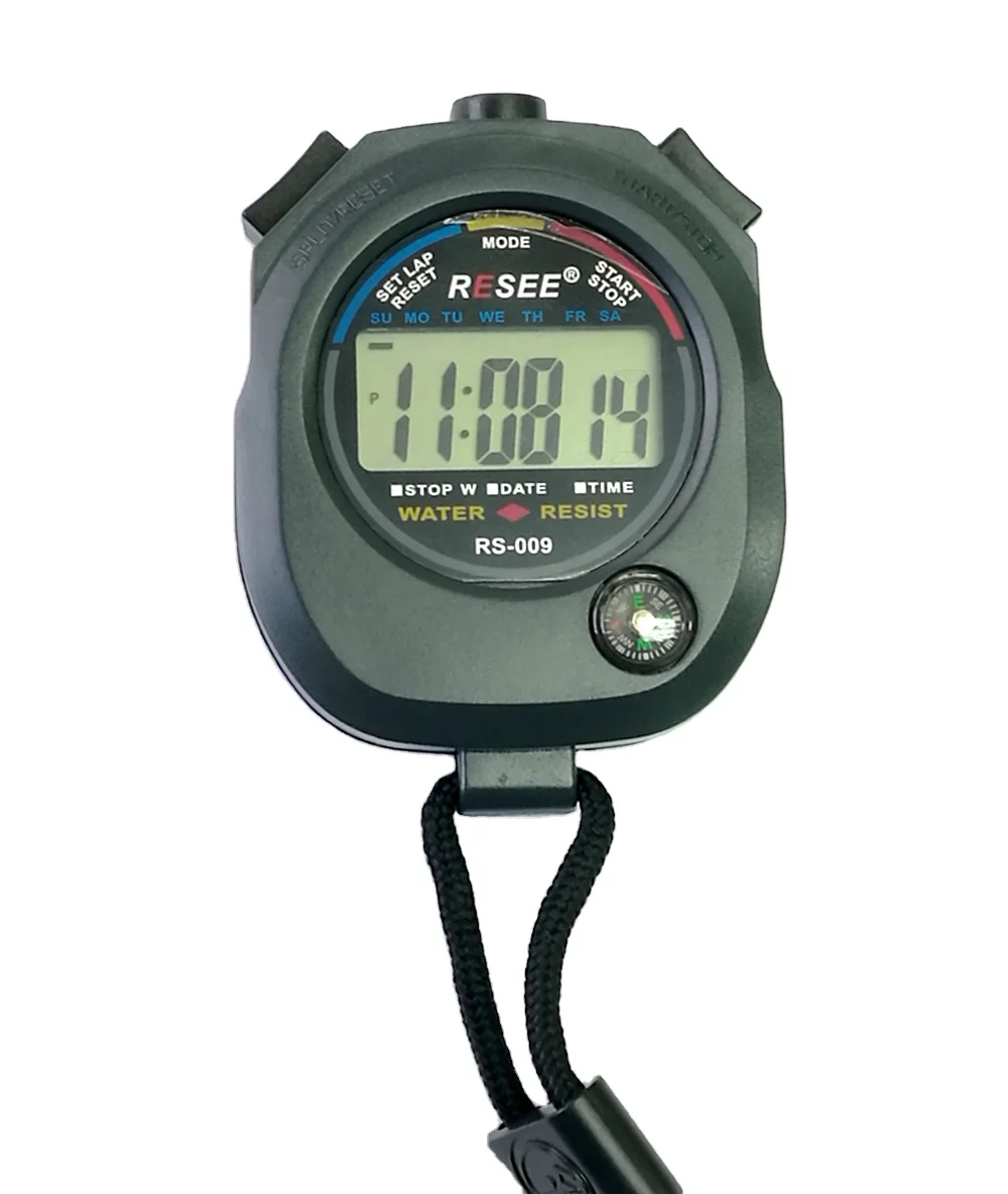 Resee fashion mini stop watch led sport handheld professional stopwatch mini timer