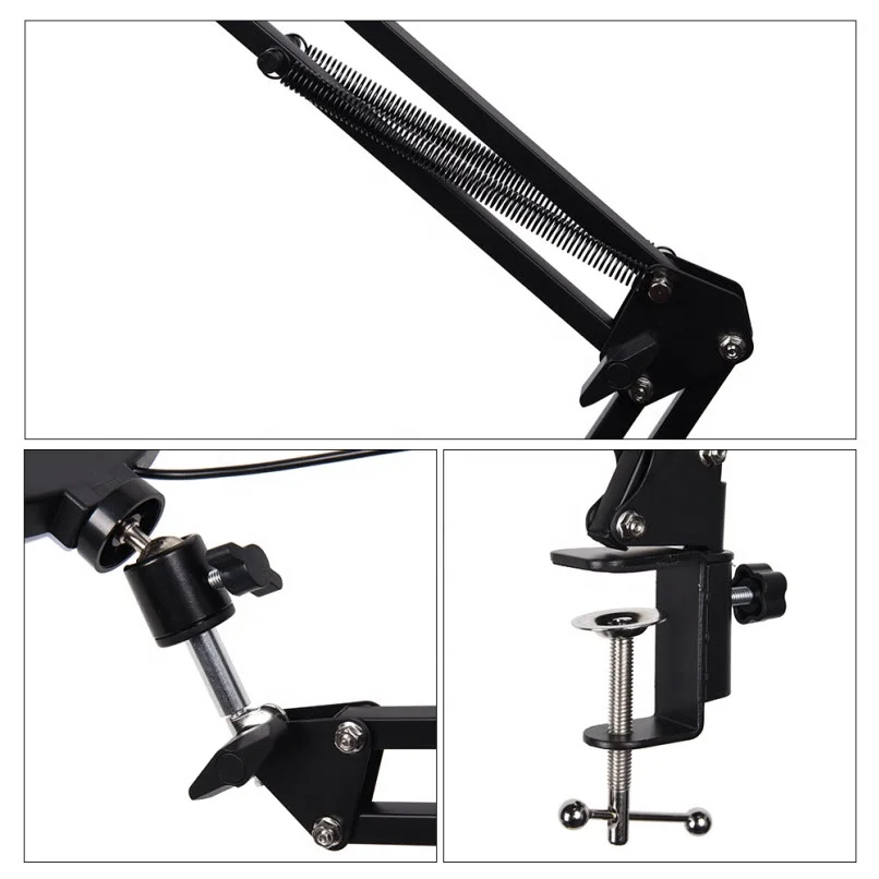 Takenoken Photographic Equipment Vlogging Accessories Heavy Duty Suspension Scissor Holder Bracket Microphone Boom Arm Stand