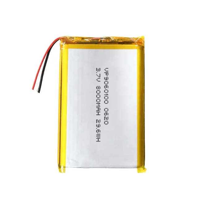 Custom 9060100 High Capacity 3.7V 8000Mah Lithium Polymer Batterie Rechargeable Lipo Battery For Tachograph POS Portable DVD