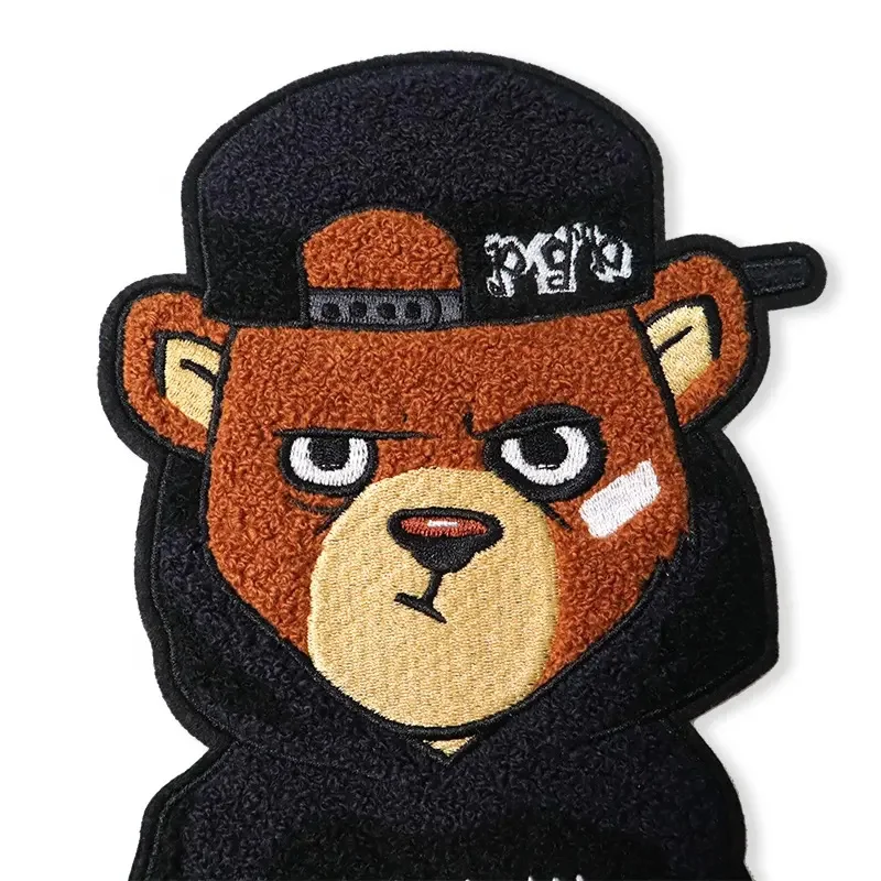 Custom Hat Fabric Woven Full Embroidered Logo Iron On embroidery patch custom For Clothing