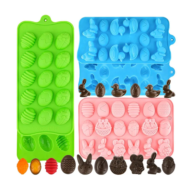 BPA Free DIY Funny Silicone Candy Mold Non Stick Easy Released Chocolate Cake Decoration Molds for Halloween Easter Party