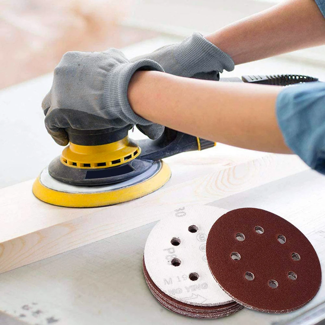 125mm Sanding Discs Pads Hook and Loop Sandpaper Discs for Random Orbital Sander