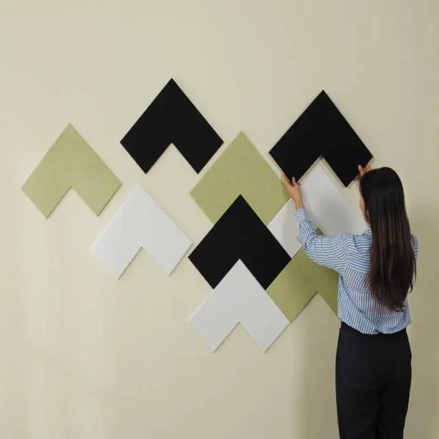 
Art board design acoustic panel interior decoration soundproof eco friendly panels sound absorb indoor decor panels manufacturer 