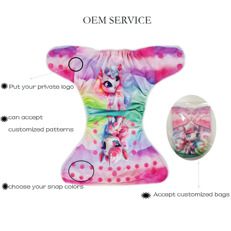 Blue Panda Free Samples Washable Reusable 1 Size Pocket Baby Cloth Diaper Cotton Fabric Baby Nappies baby cloth aio bamboo