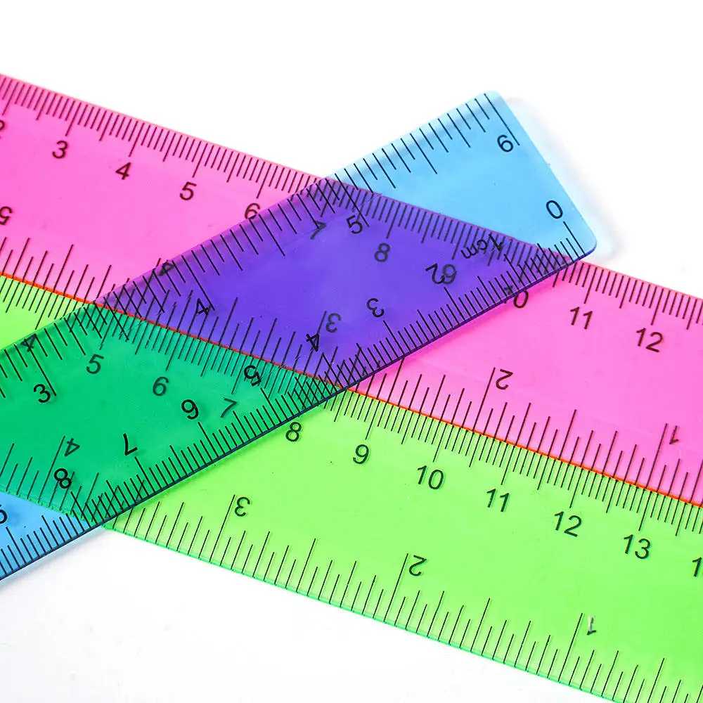 Multi-color Design Ruler 15/20/30 Cm PS Ruler For School and Office