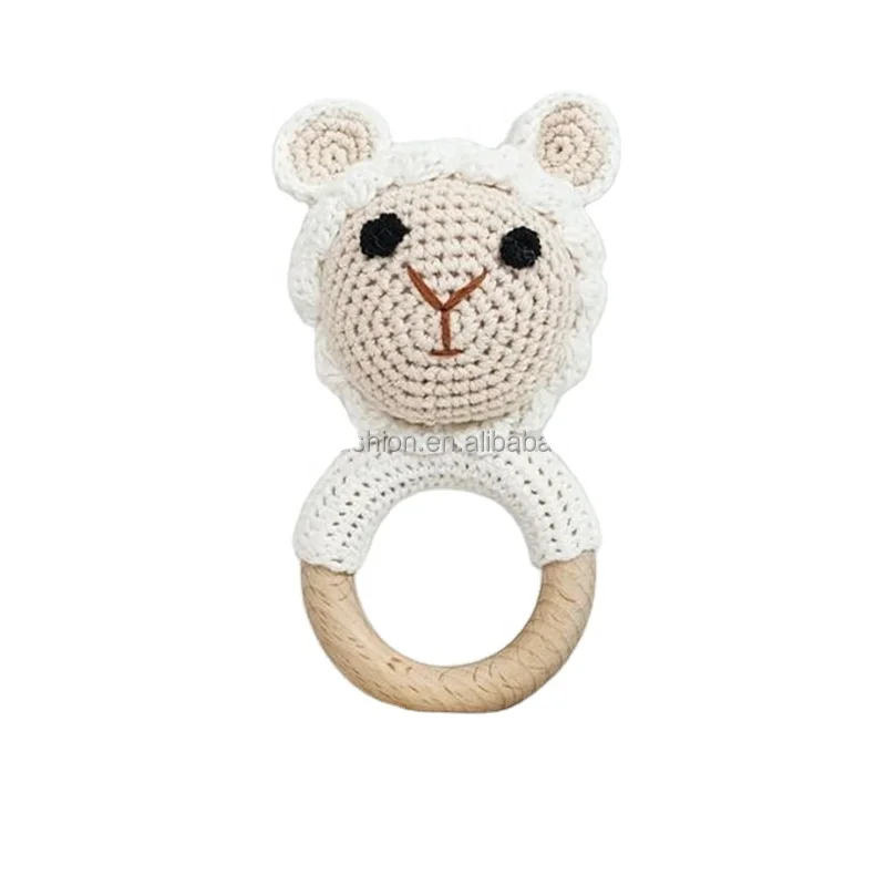 Handmade Crochet Cotton Diy Crochet Doll Infant Newborns Teether Gift for Baby