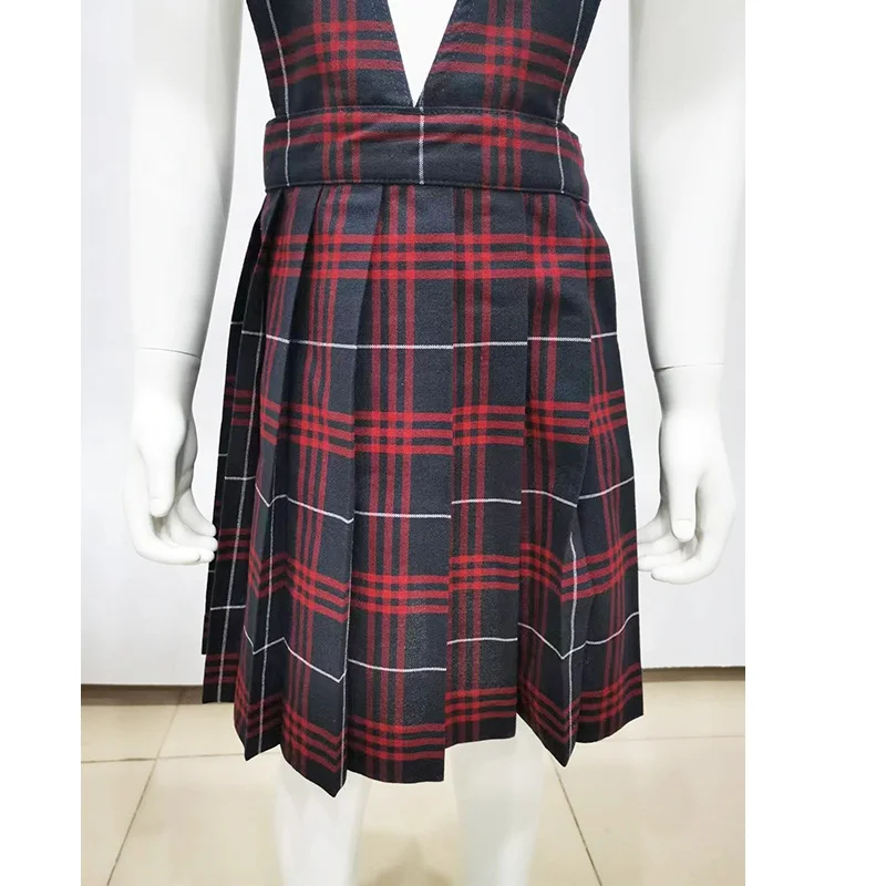 Factory Supply OEM Custom Primary Children High School Kids Kindergarten children clothing manufacturer Girls V-Neck Jumper