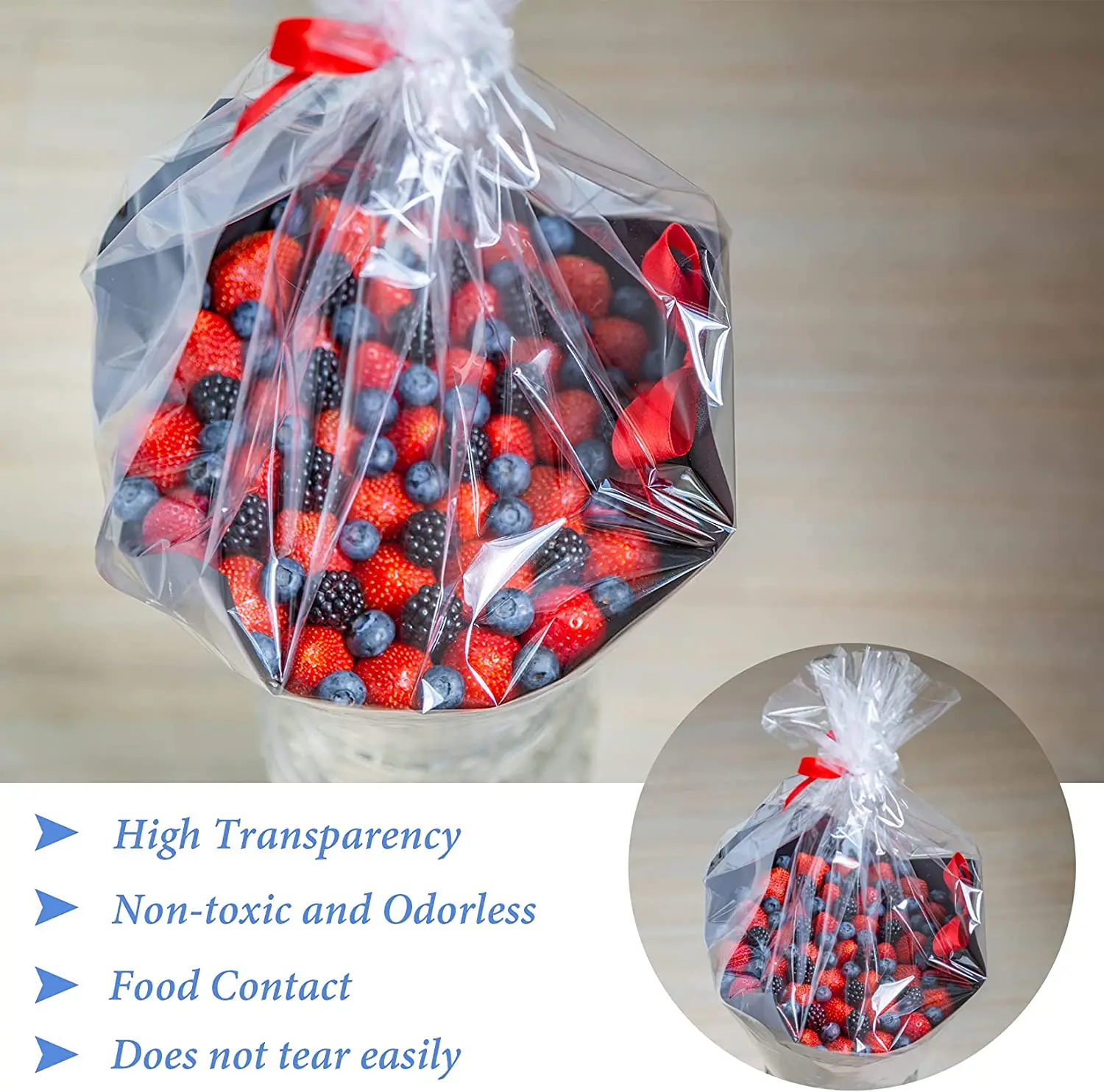 Perfect for Gift Basket Wrap cellophane bags shrink wrap
