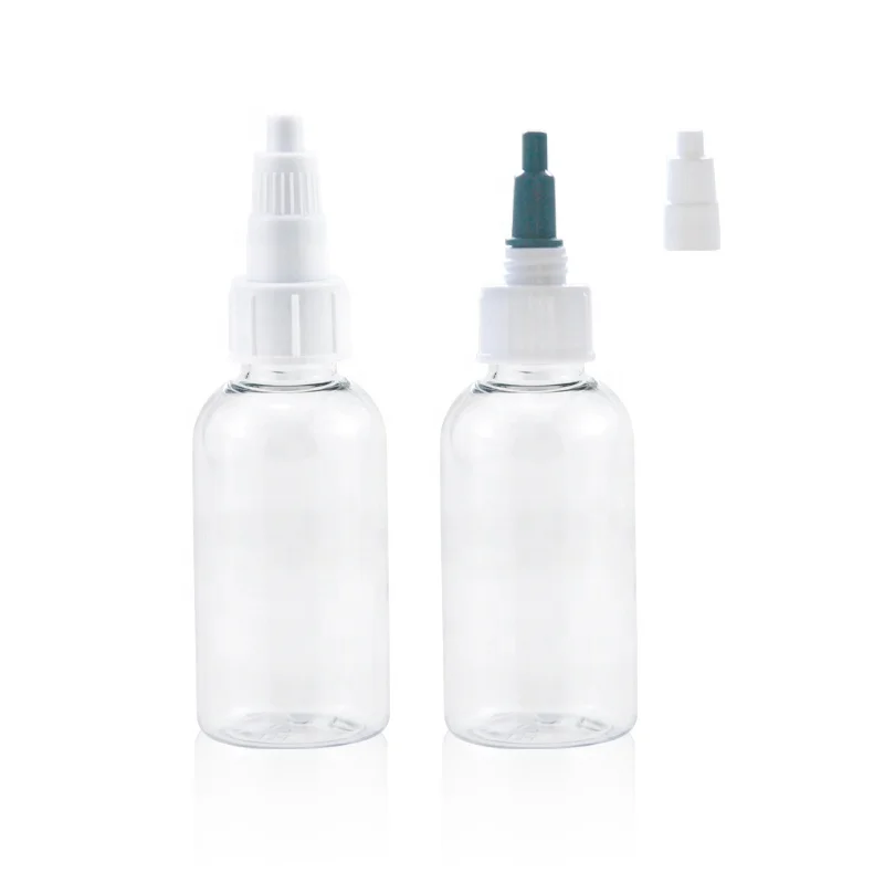 Empty Plastic Transparent 30ml 60ml Pet Ear Cleaning Dogs Cats Ear Mite Skin Care Face Eye Cream Serum Squeeze Dropper Bottles