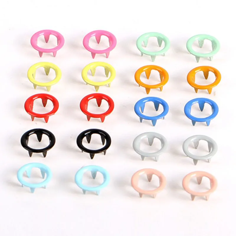 Пышная металлическая застежка для детской одежды, 7 мм, 8 мм, 9 мм