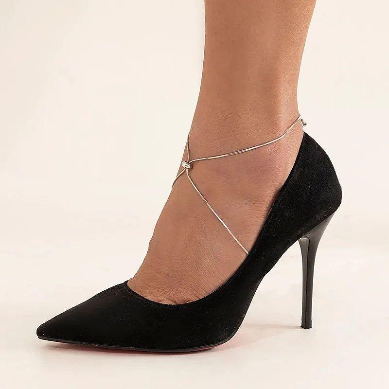 Cross border European and American jewelry fashion street photo, trendy and cool metal cross adjustable foot accessories