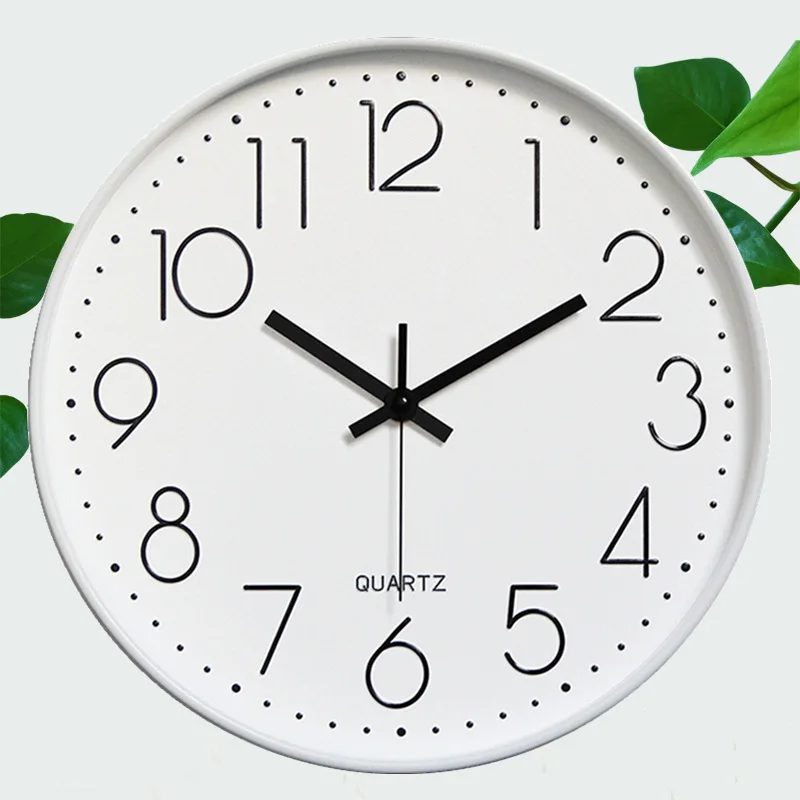 8inch 20cm 3D Modern Plastic Wall Clock Home Decor Decorative Nordic Wall Watch Clock Designer for Living Room