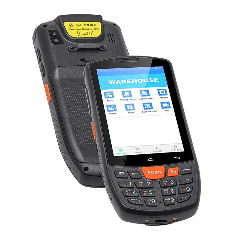 UNIWA HS006 4 Inch Portable Android Industrial PDA Handheld QR Code Scanner with RFID NFC for Walkie Talkie Applications Stock!