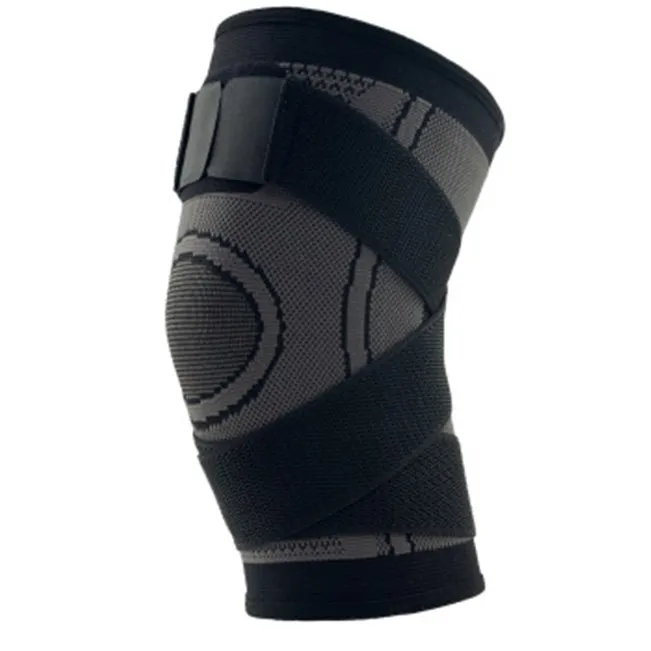 2021 New Arrivals 3D Knitted Elastic Nylon knee support Sleeve Compression Sports Knee Brace with belt