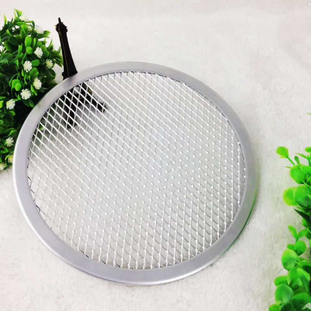 round 12 inches  aluminium  pizza net  mesh screen for baking pizza