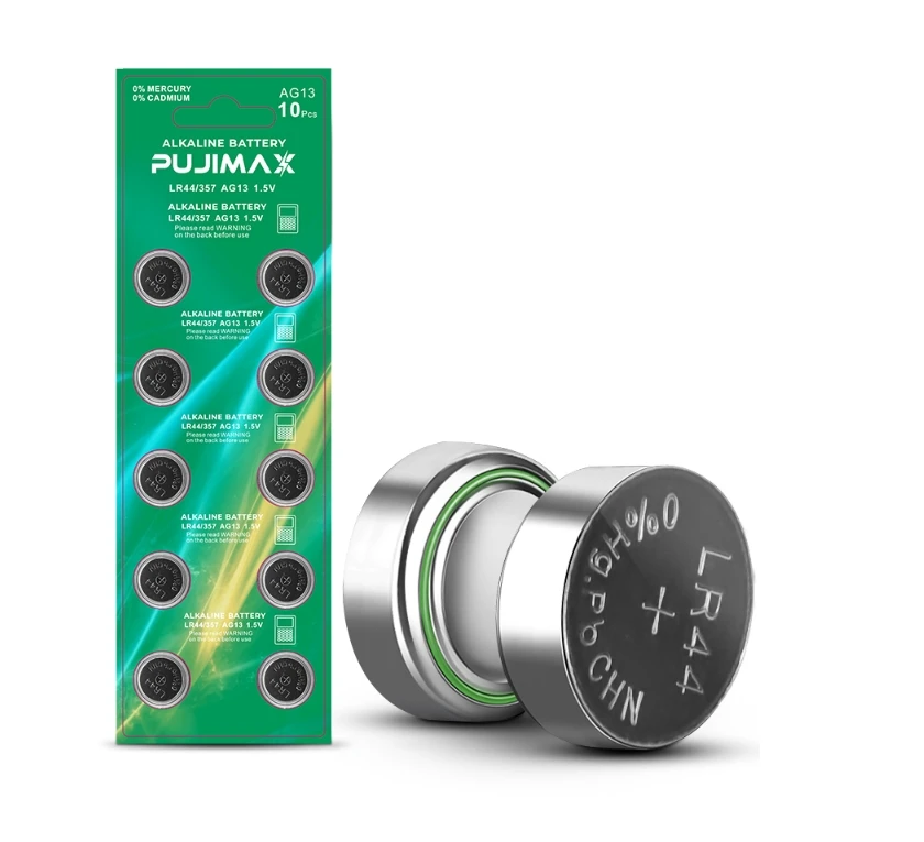 PUJIMAX 50Pcs/Boxed Lr44 Coin Cell Battery universal AG13 1.5V Alkaline Button Cell Battery For Electronic calendar Calcuator