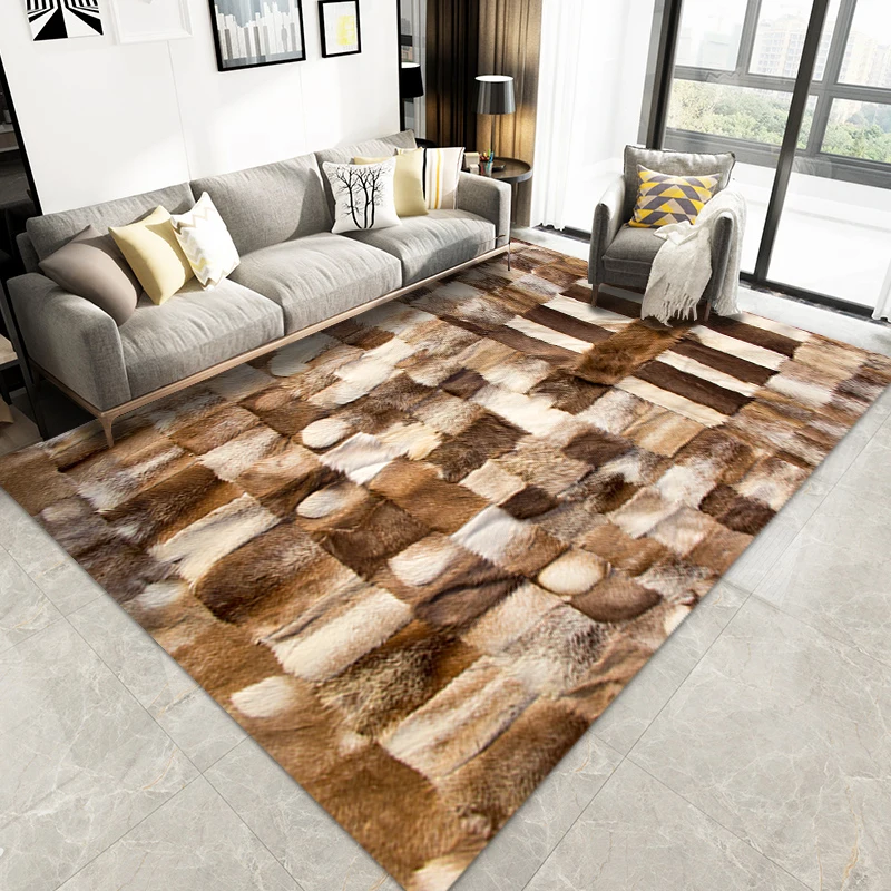 Custom center bohemian decor carpet living room carpets and rugs rectangular cowhide rug large tufted rugsfloor mat
