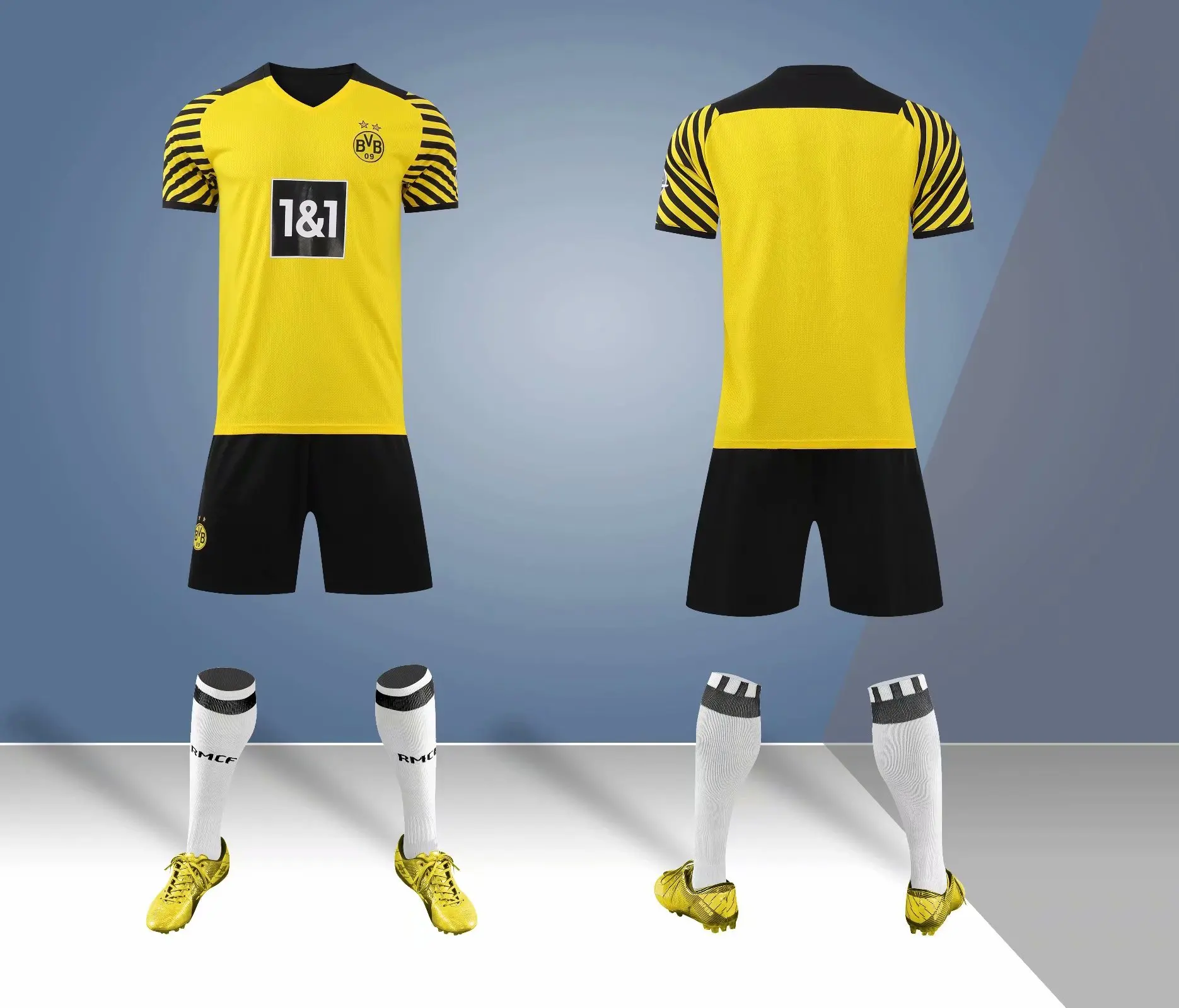 dortmund soccer jersey Borussia 21 22 fourth 4th 2021 2022 home football shirt HAALAND REUS SANCHO men uniform+ kids kit